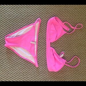 Solid & Striped Neon Pink Bikini - Worn once